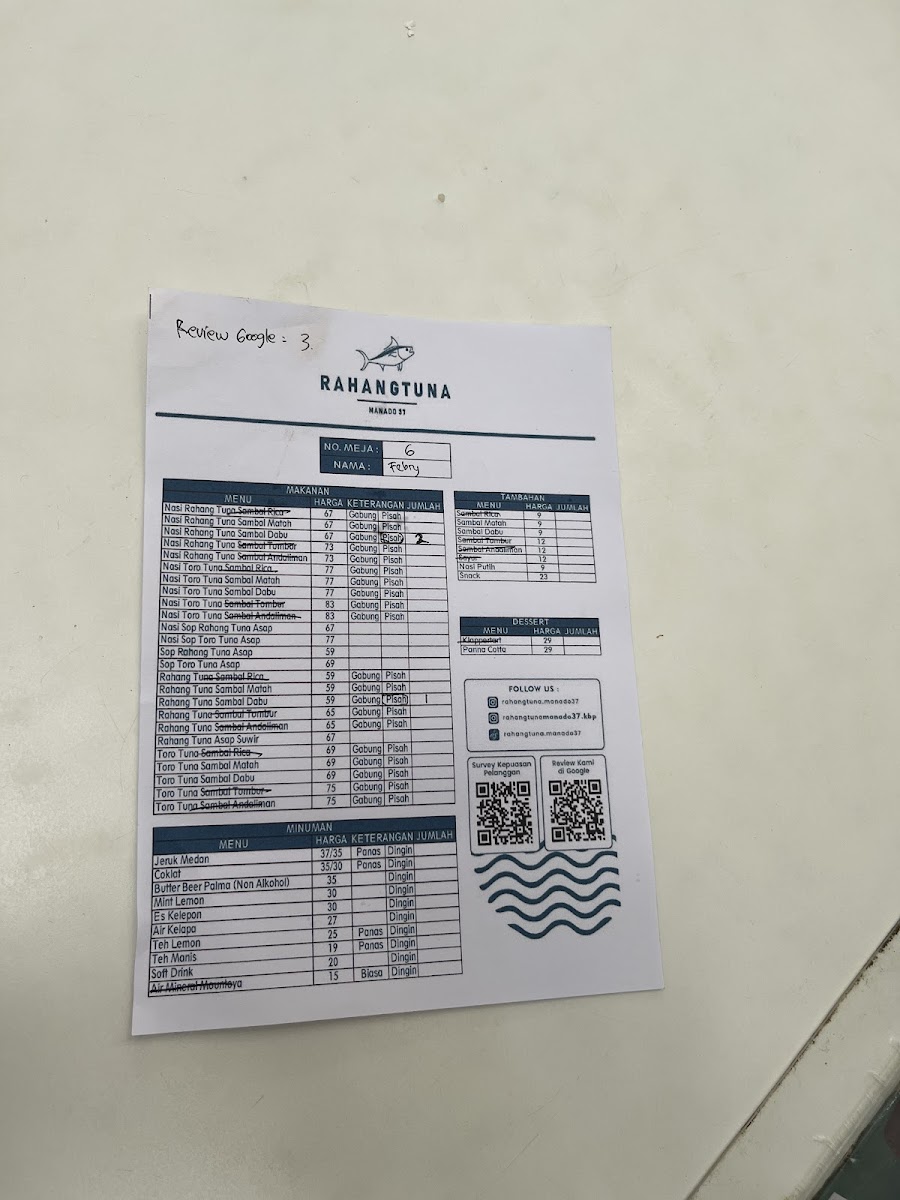Rahang Tuna Manado 37 Menu - Image 2